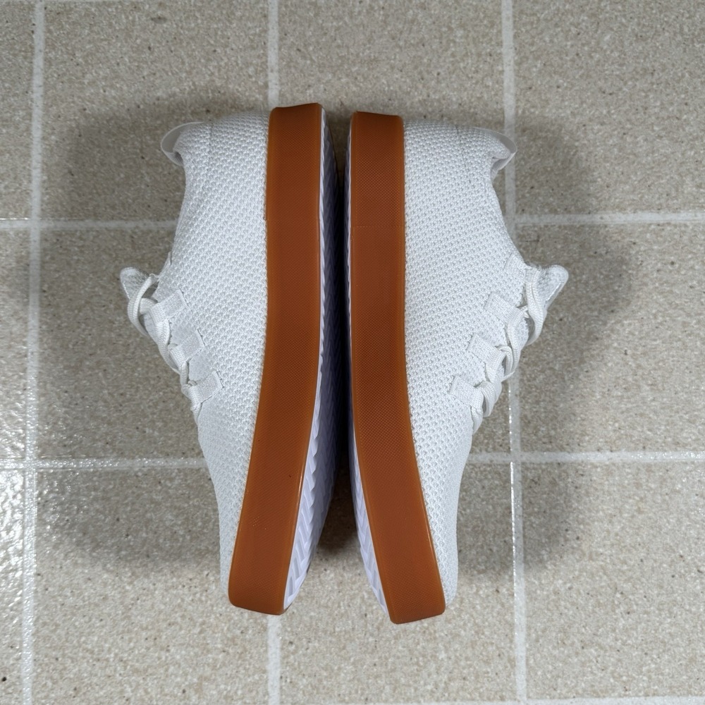 Size 9.5- NOBULL White Knit Trainer Gum Sole - Picture 8 of 8